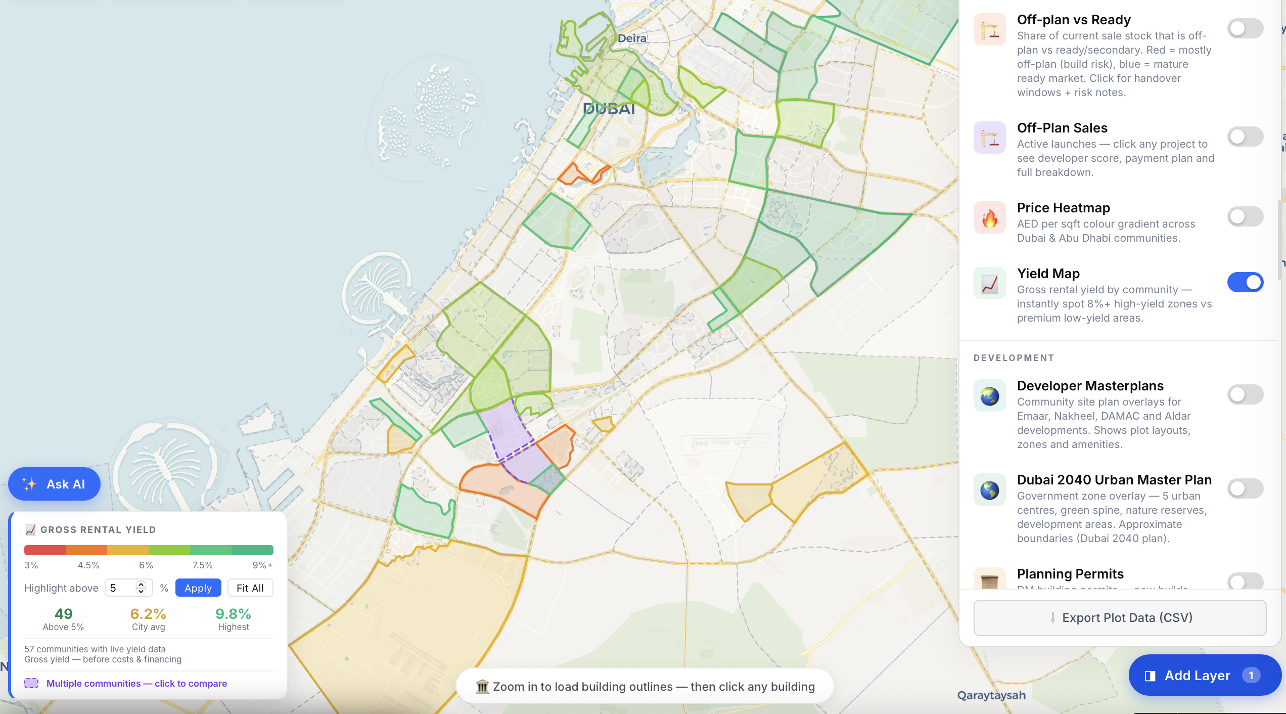Ardhi map — Yield map layer.